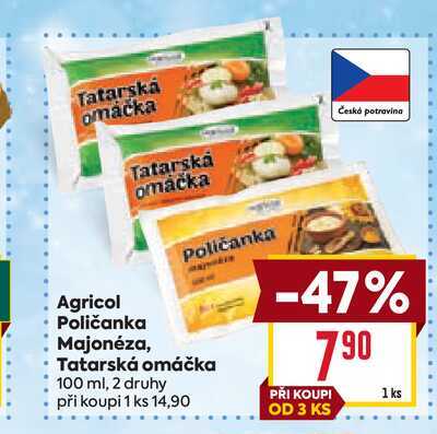 Agricol Poličanka Majonéza, Tatarská omáčka 100 ml
