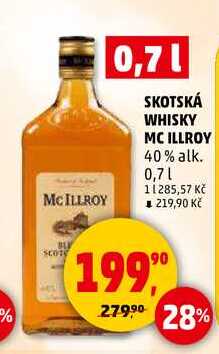 SKOTSKÁ WHISKY MC ILLROY, 0,7 l
