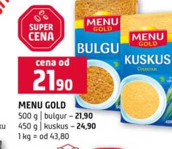 MENU GOLD 500 g bulgur 450 g kuskus