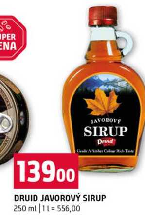 DRUID JAVOROVÝ SIRUP 250 ml 