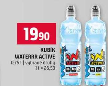 KUBÍK WATERRR ACTIVE 0,75l vybrané druhy