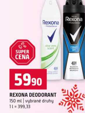 REXONA DEODORANT 150 ml vybrané druhy