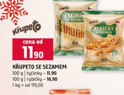 KŘUPETO SE SEZAMEM 100 g tyčinky 100 g rybičky 
