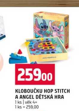KLOBOUČKU HOP STITCH A ANGEL DĚTSKÁ HRA 1 ks věk 4+ 1 ks
