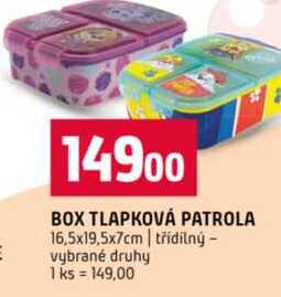 BOX TLAPKOVÁ PATROLA 16,5x19,5x7cm třídilný vybrané druhy