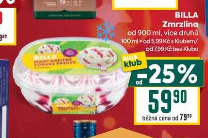 BILLA Zmrzlina od 900 ml