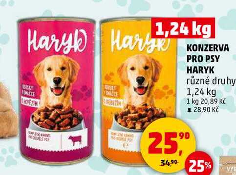 KONZERVA PRO PSY HARYK, 1,24 kg