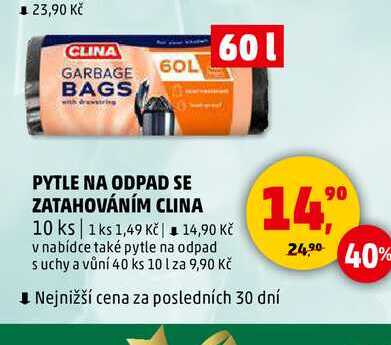 PYTLE NA ODPAD SE ZATAHOVÁNÍM CLINA, 10 ks
