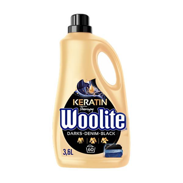 Woolite Keratin Therapy Dark, Black & Denim tekutý prací prostředek, 3,6L