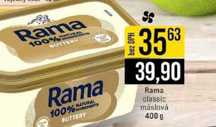 Rama classic máslová 400 g  v akci