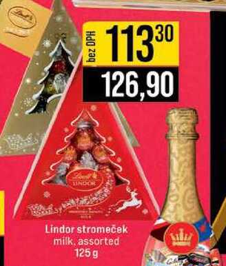 Lindor stromeček milk, assorted 125 g