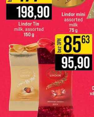 Lindor mini assorted milk 75 g