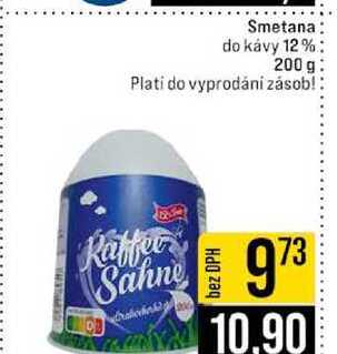 Smetana do kávy 12% 200 g v akci