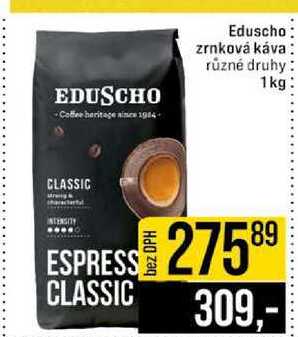 Eduscho zrnková káva různé druhy 1kg