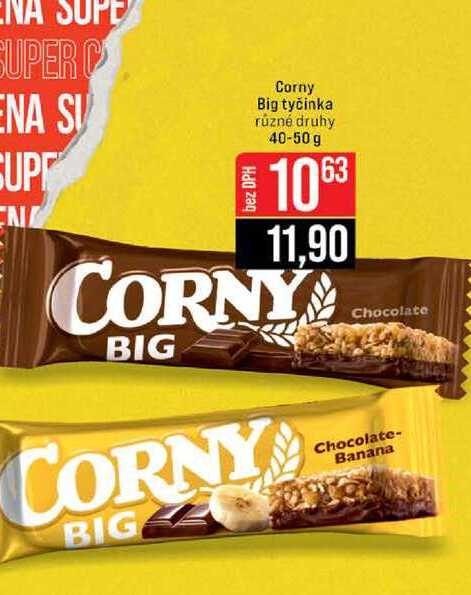Corny Big tyčinka různé druhy 40-50 g