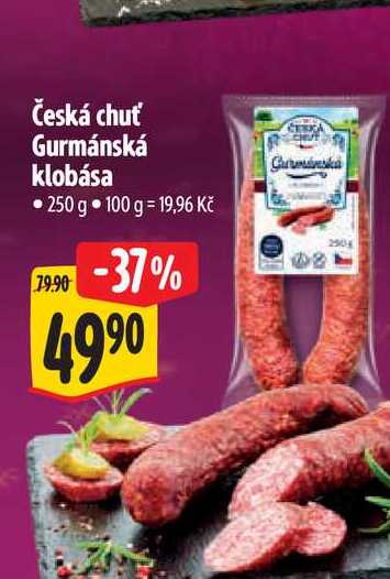 Česká chuť Gurmánská klobása 250 g