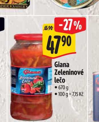  Giana Zeleninové lečo  670 g  