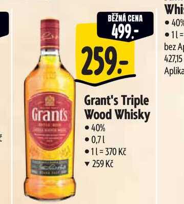 Grant's Triple Wood Whisky 0,7 l