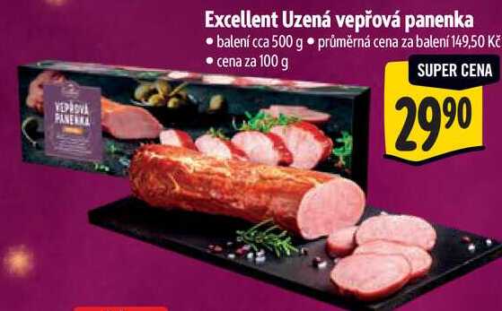 Excellent Uzená vepřová panenka, cena za 100 g   