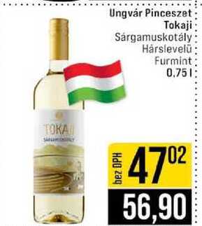Ungvár Pinceszet Tokaji Sárgamuskotály Hárslevelű Furmint 0.75l