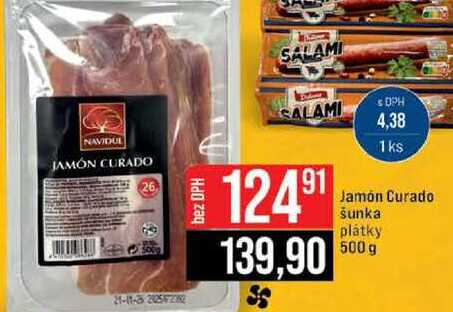Jamón Curado šunka plátky 500 g