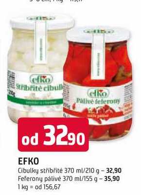 EFKO Cibulky stříbřité 370 ml/210 g 