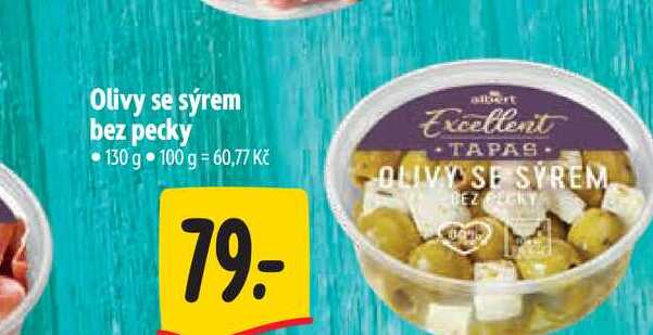 Olivy se sýrem bez pecky 130 g 
