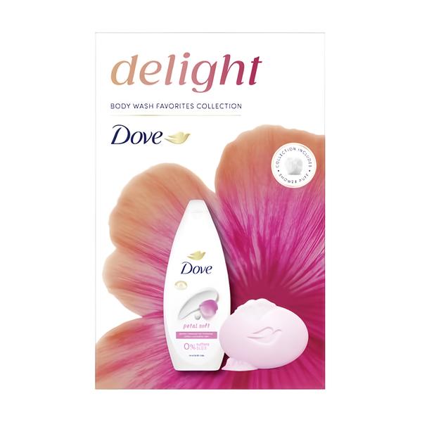 Dove Petal Soft kazeta se sprchovou houbou
