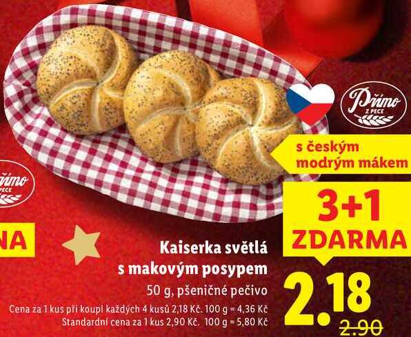 Kaiserka světlá s makovým posypem, 50 g