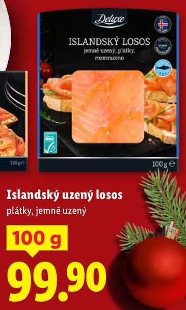 Islandský uzený losos, 100 g