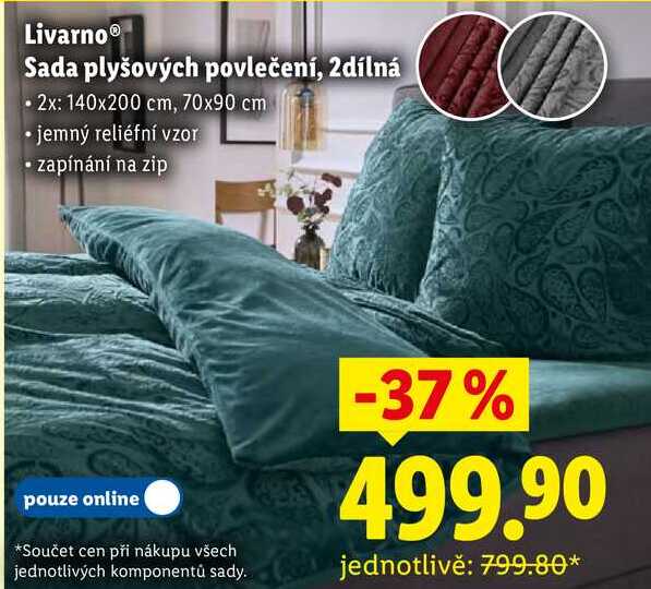 Livarno Sada plyšových povlečení, 2dílná