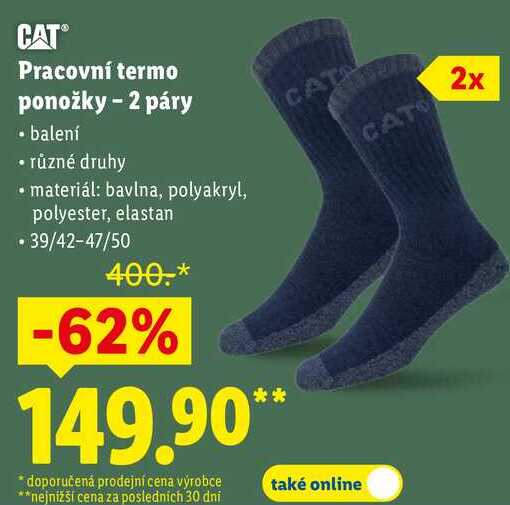 Pracovní termo ponožky - 2 páry