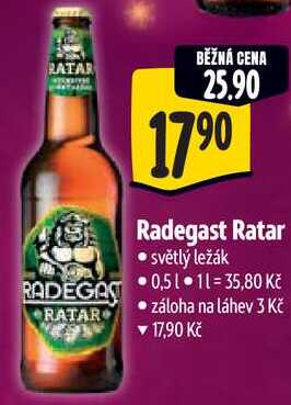 Radegast Ratar, 0,5 l