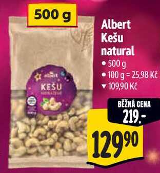 Albert Kešu natural, 500 g
