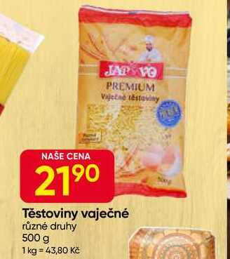 Japovo Těstoviny vaječné různé druhy 500 g