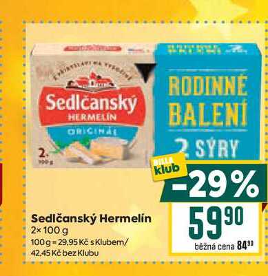 Sedlčanský Hermelín 2× 100 g