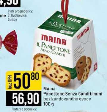 Maina Panettone Senza Canditi mini bez kandovaného ovoce 100 g 