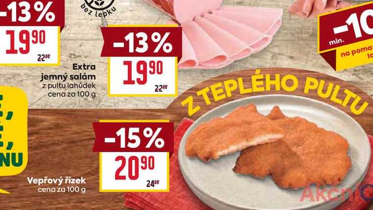 Vepřový řízek cena za 100 g 
