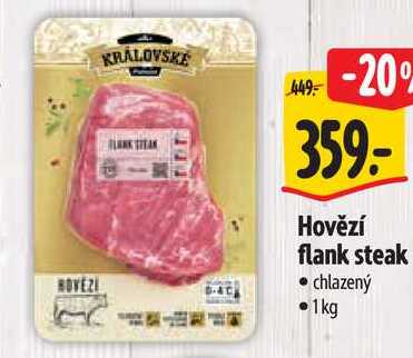 Hovězí flank steak, 1 kg