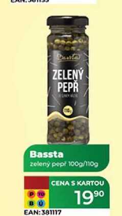 Bassta zelený pepř 100g/110 g