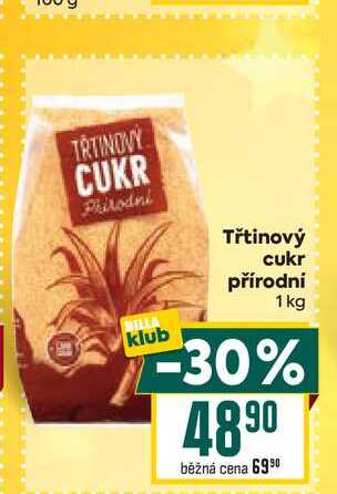 Třtinový cukr přírodní 1 kg  v akci