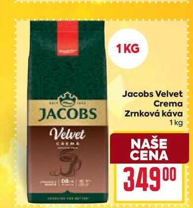 Jacobs Velvet Crema Zrnková káva 1kg