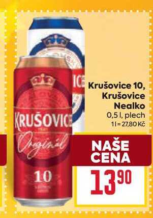 Krušovice Nealko 0,51, plech
