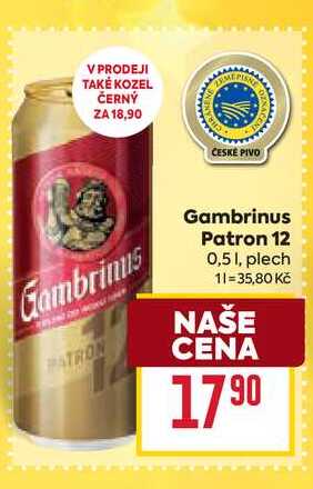 Gambrinus Patron 12 0,51, plech