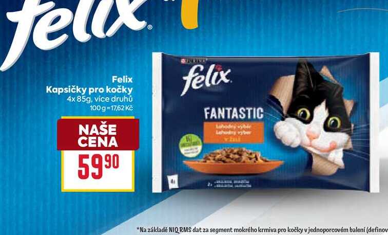 Felix Kapsičky pro kočky 4x 85g