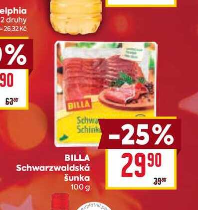 BILLA Schwarzwaldská šunka 100 g 