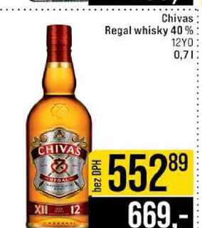 Chivas Regal whisky 40% 12YO 0,7l