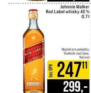 Johnnie Walker Red Label whisky 40% 0,7l