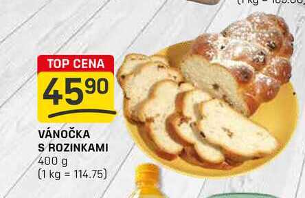 VÁNOČKA S ROZINKAMI 400 g 