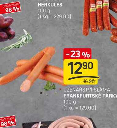 FRANKFURTSKÉ PÁRKY 100 g 